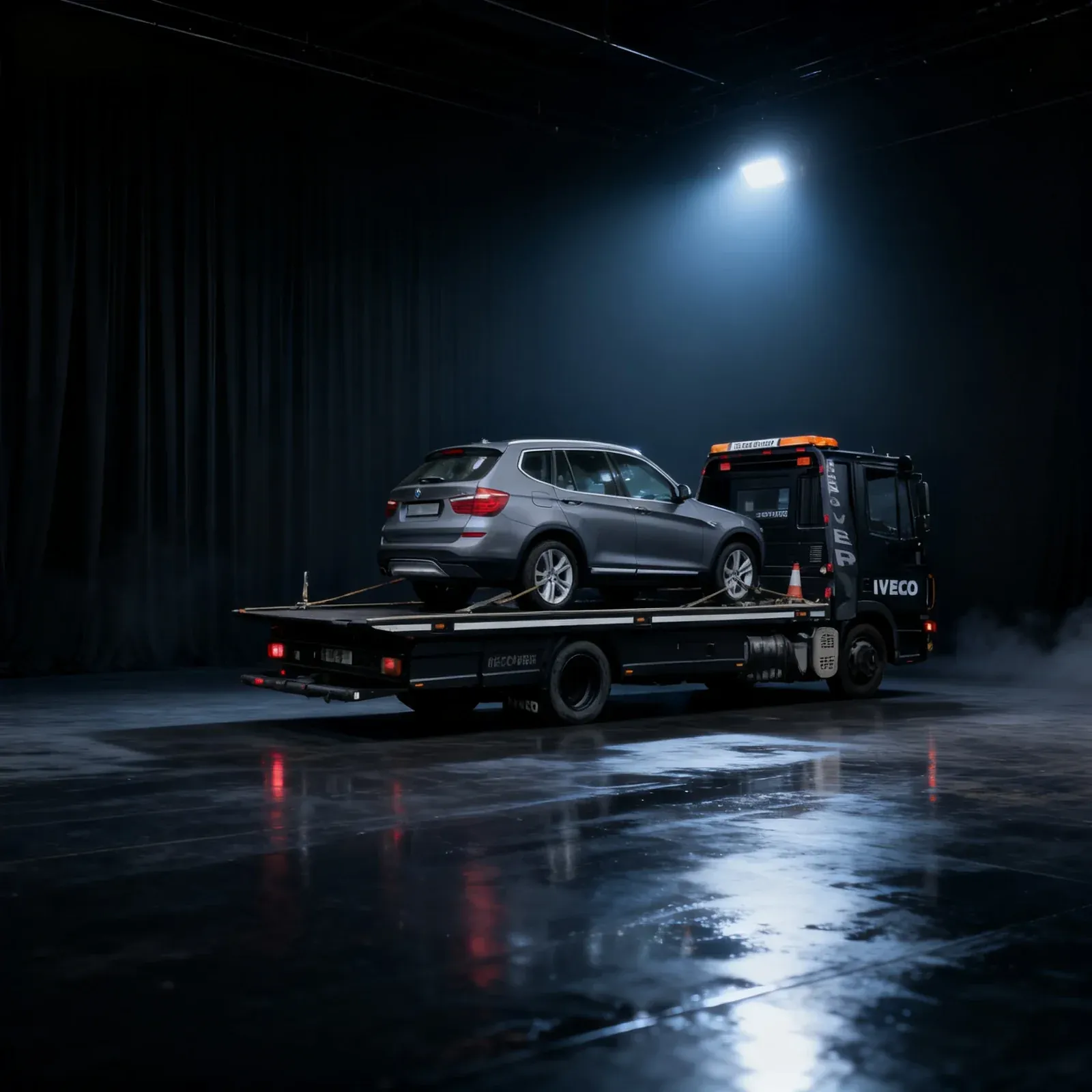 BMW X3 loaded for dealer delivery on the Alan Dawson Autoworks flatbed